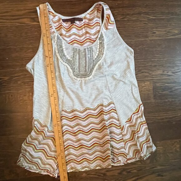 A Common Thread Multi-Colour boho scoop neck silk tank top tunic-Small - Picture 8 of 11